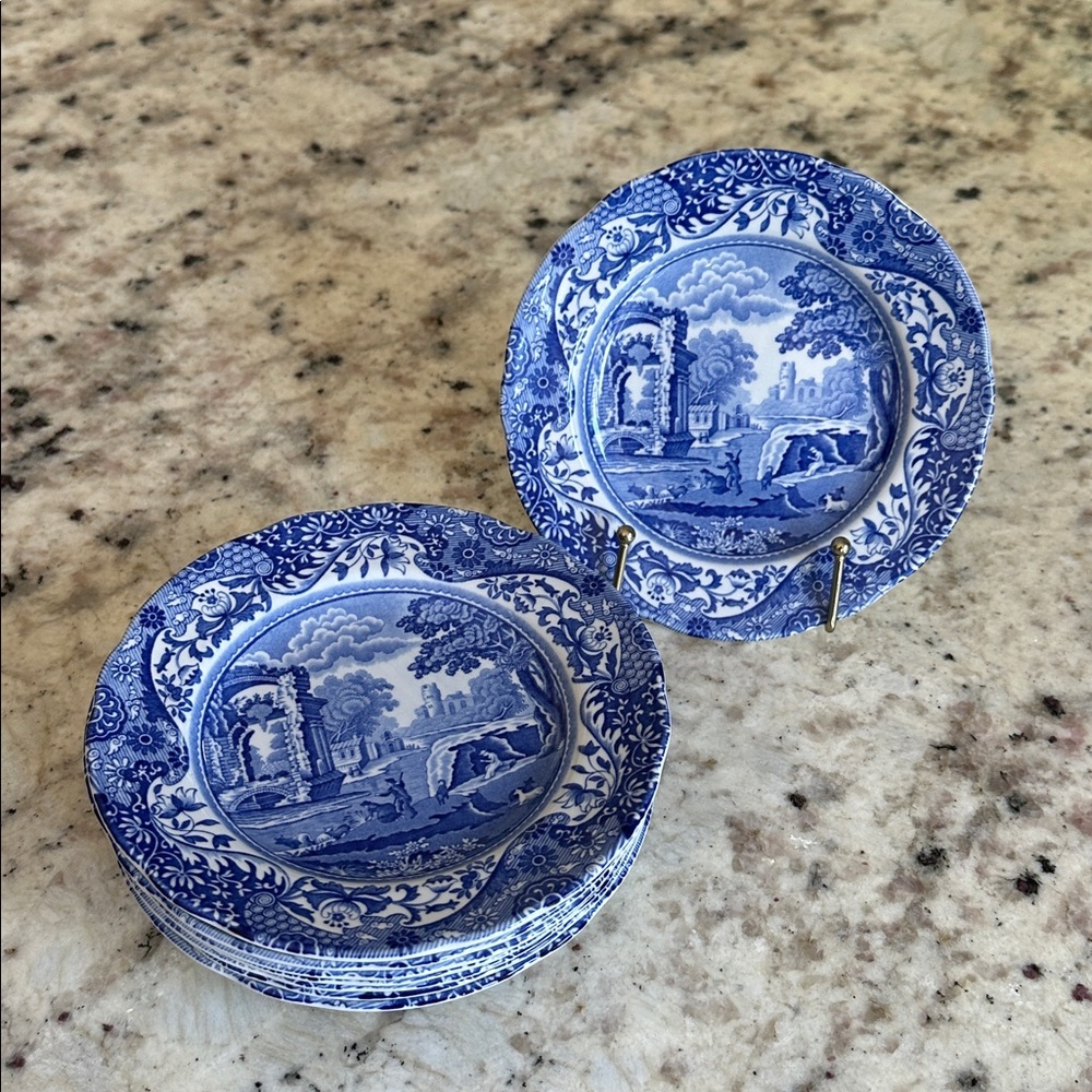Spode Blue Italian Tea Plate Set of 8 - Picture 2 of 10